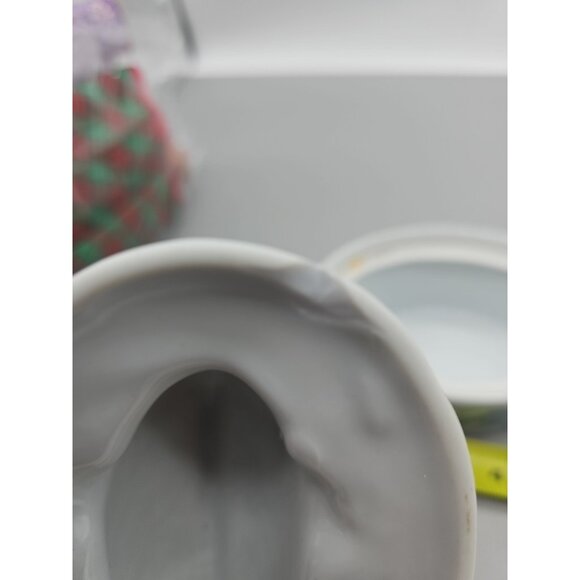 Vintage Koi Fish Blue & White Lidded Candy Butter Trinket Dish Porcelain - Picture 5 of 9